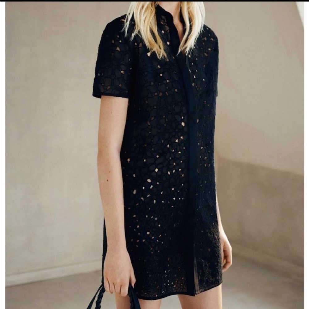 All Saints black shirt dress